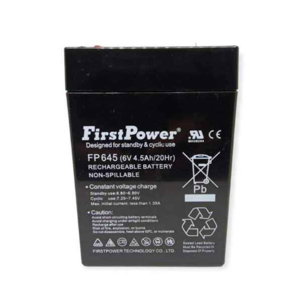 Batería Recargable 6v 4.5a Seca 6 Voltios 4.5 Amperios 4.5ah